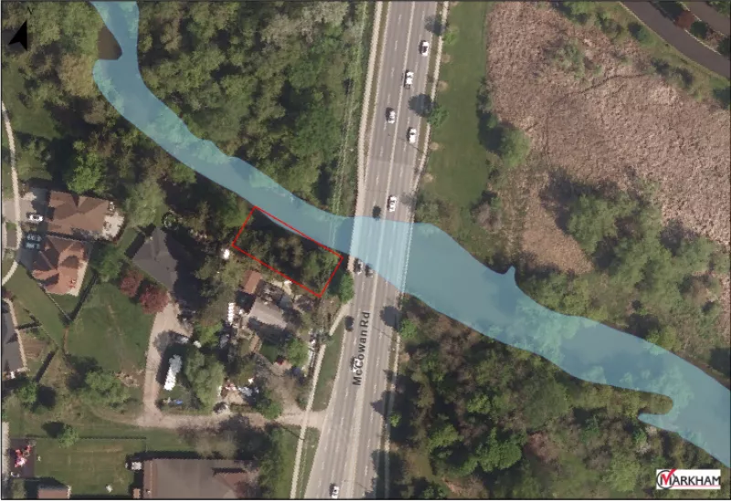 Location map for erosion restoration project