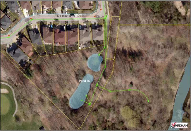 Location map for pond 55