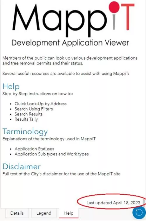 Last Updated Page Indicator