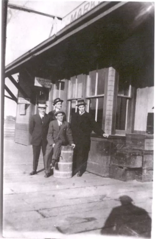 Platform at Markham Village Train Station, 1920s