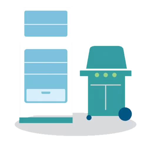 utilities and recycle icon