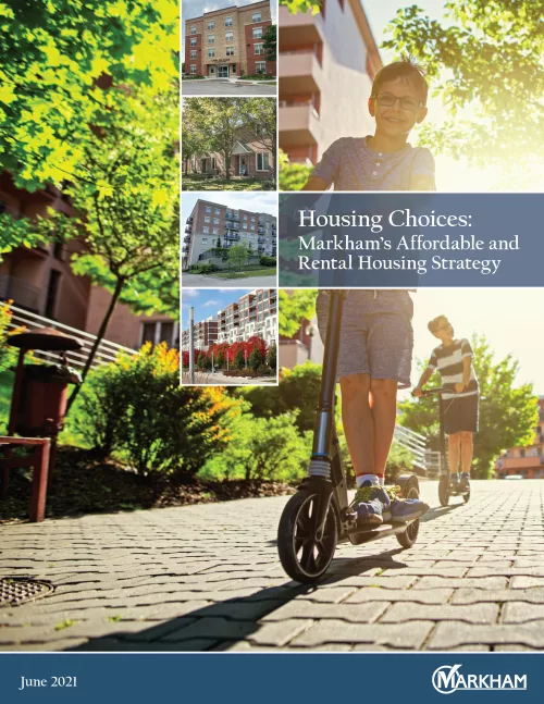 Cover Page of Housing Choices: Markham's Affordable and Rental Housing Strategy