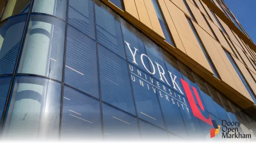 Photo of York University's Markham Campus Promoting Doors Open Markham