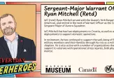 WO (retd) Ryan Mitchell served with the Queen’s York Rangers 1st American, retiring as the Company Sergeant Major of Aurora Squadron. He deployed twice to Croatia and supported several domestic operations. In retirement, he serves as a military chaplain and supports veterans with operational stress injuries, both physical and mental. Learn more at Markham Museum.