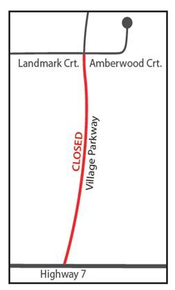 Village Pkwy Closure Map